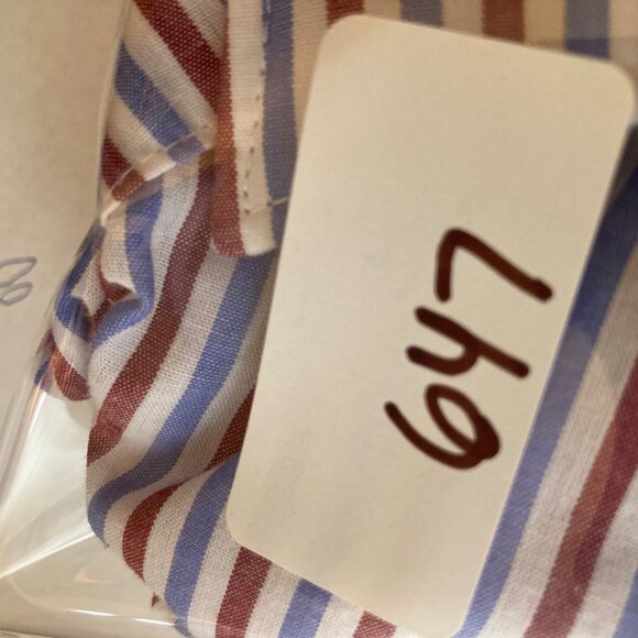 Mens Wrangler Western Pearl Snap Striped Shirt Red White Blue 2XL Cotton Polyest - Picture 11 of 11